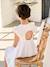 Dual Fabric Occasion Wear Dress in Broderie Anglaise & Tulle, for Girls white - vertbaudet enfant 