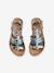 Leather Gladiator Sandals for Children, Designed for Autonomy silver - vertbaudet enfant 