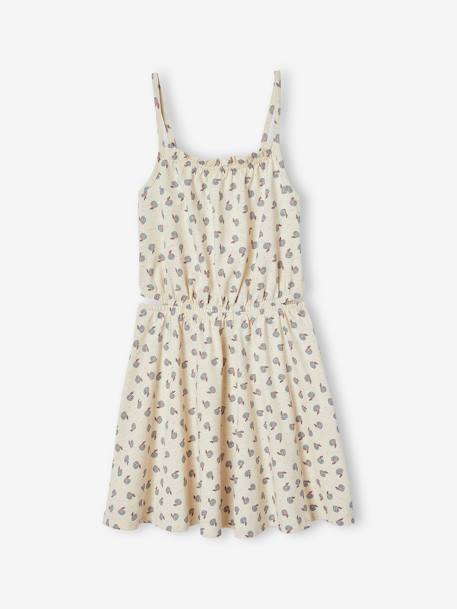 Lace Trim Strappy Dress for Girls lavender+vanilla - vertbaudet enfant 