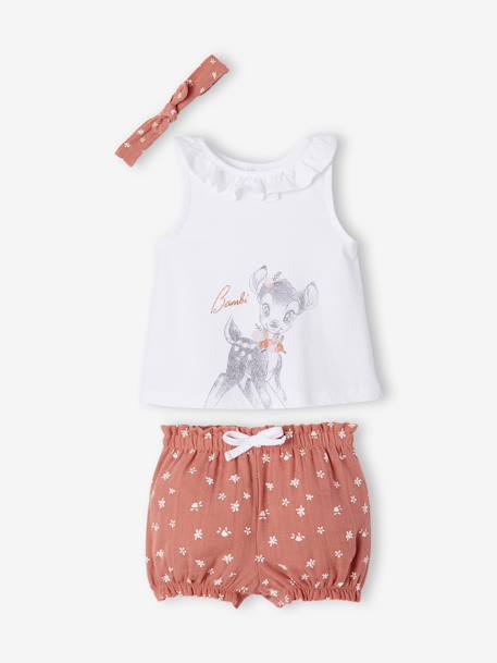 Disney® Bambi 3-Piece Set: T-shirt + Bloomers + Headband, for Babies rose - vertbaudet enfant 