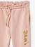 Jogging fille molleton motif love irisé rose+vert sauge - vertbaudet enfant 