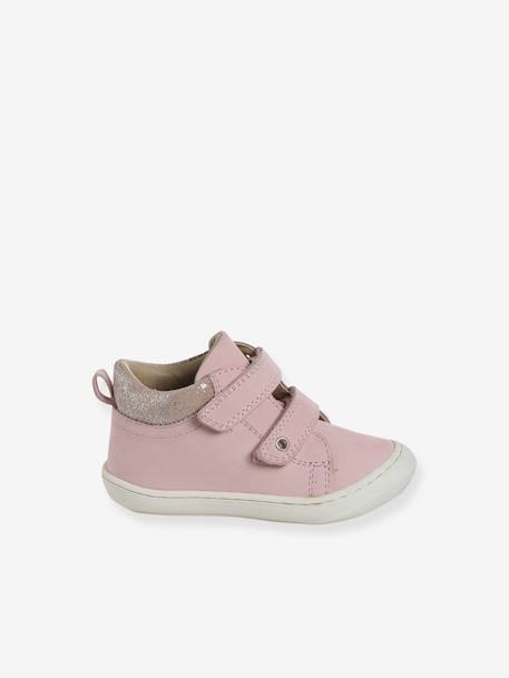 Chaussures premiers pas bébé velcro beige imprimé+bleu imprimé+bois de rose+bronze+lot rose+mauve+or+rose+rose imprimé+rose poudré+turquoise+vert imprimé - vertbaudet enfant 