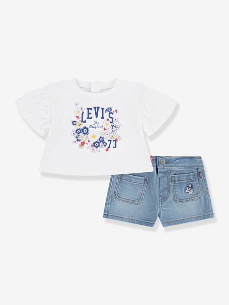 Set of LEVI'S® top and short for babies white - vertbaudet enfant 