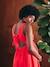 Long Cotton Gauze Dress for Maternity pomegranate - vertbaudet enfant 