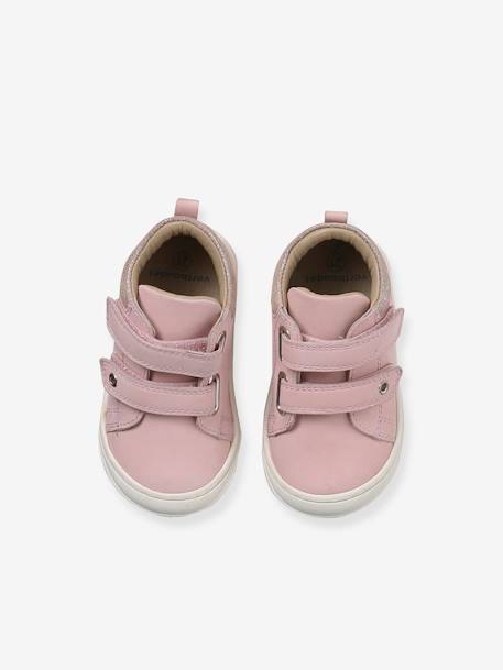 Chaussures premiers pas bébé velcro beige imprimé+bleu imprimé+bois de rose+bronze+lot rose+mauve+or+rose+rose imprimé+rose poudré+turquoise+vert imprimé - vertbaudet enfant 