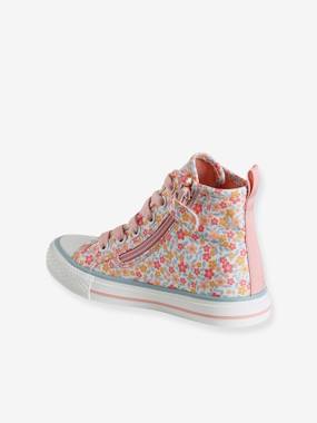 -Baskets montantes fille en toile fantaisie