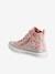 High Top Trainers in Fancy Fabric, for Girls printed white - vertbaudet enfant 