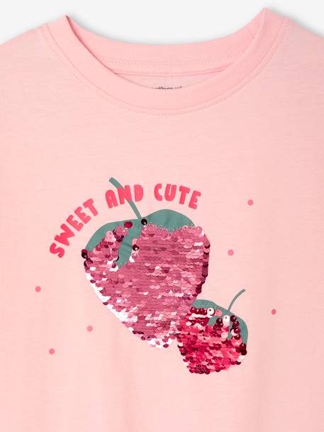 T-shirt Croptop NEXT Fille – Rose à Paillettes – 9 Ans – Tenue De Fête – Occasion
