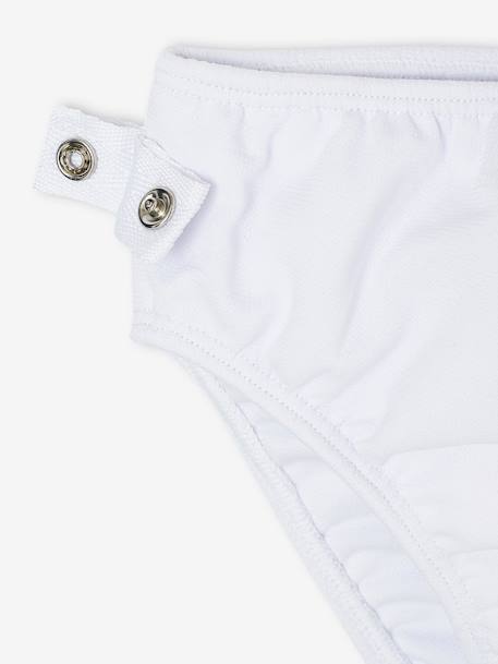 UV-Protection Swimsuit with Integrated Nappy, for Baby Girls coral - vertbaudet enfant 
