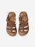 Multi-Strap Leather Sandals for Girls, Designed for Autonomy 6510+caramel+multicoloured - vertbaudet enfant 