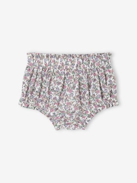Floral print baby bloomers ecru - vertbaudet enfant 