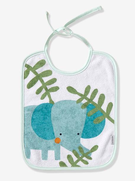 Lot 7 bavoirs bleu ciel+imprimé jungle+vert d'eau - vertbaudet enfant 