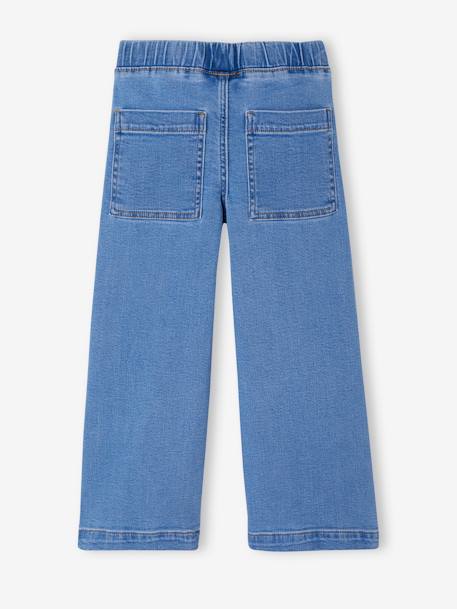 Jean tregging fille large bleu clair+bleu foncé+bleu moyen+denim gris - vertbaudet enfant 