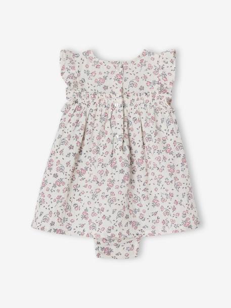 Ceremony dress with integrated bloomers ecru - vertbaudet enfant 