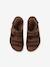 Leather Hook-&-Loop Sandals for Children camel - vertbaudet enfant 
