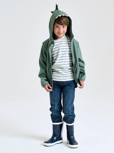 Jean garçon droit facile à enfiler denim effet molleton BRUT FONCE+denim black+denim bleached+denim gris+double stone+STONE MOYEN - vertbaudet enfant 