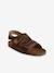 Leather Hook-&-Loop Sandals for Children camel - vertbaudet enfant 