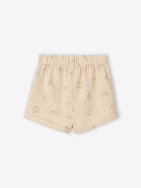 Pack of 2 jungle baby shorts khaki - vertbaudet enfant 