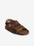 Leather Hook-&-Loop Sandals for Children, Designed for Autonomy camel - vertbaudet enfant 