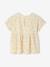 Printed cotton gauze blouse for girls beige+grey blue+vanilla - vertbaudet enfant 