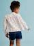 Chemise file gaze de coton imprimée personnalisable blanc imprimé+écru+rose pâle - vertbaudet enfant 