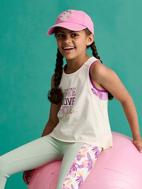 Pack of Tops + Sports Bra for Girls ecru - vertbaudet enfant 