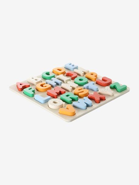 Wooden Alphabet Puzzle Board - FSC® Certified Wood red - vertbaudet enfant 