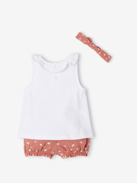 Disney® Bambi 3-Piece Set: T-shirt + Bloomers + Headband, for Babies rose - vertbaudet enfant 