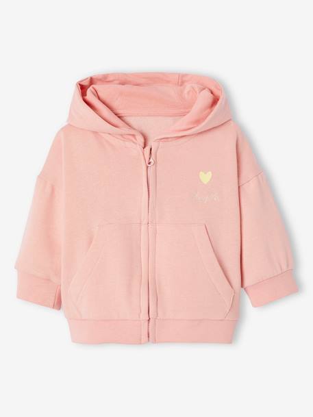 Sports Combo: Zipped Hoodie & Bottoms, for Babies pale pink - vertbaudet enfant 
