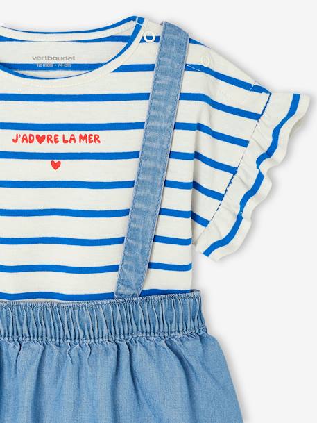 T-Shirt & Dungaree-Skirt Set for Babies double stone - vertbaudet enfant 