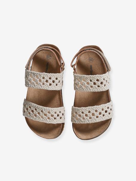Sandals with Crochet-Effect Straps, Designed for Autonomy beige - vertbaudet enfant 