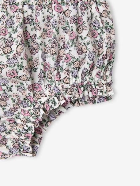 Floral print baby bloomers ecru - vertbaudet enfant 