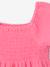 Smocked Dress in Cotton Gauze for Babies rosy apricot+sweet pink - vertbaudet enfant 