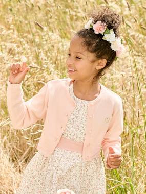 -Gilet fille boléro maille pointelle cérémonie