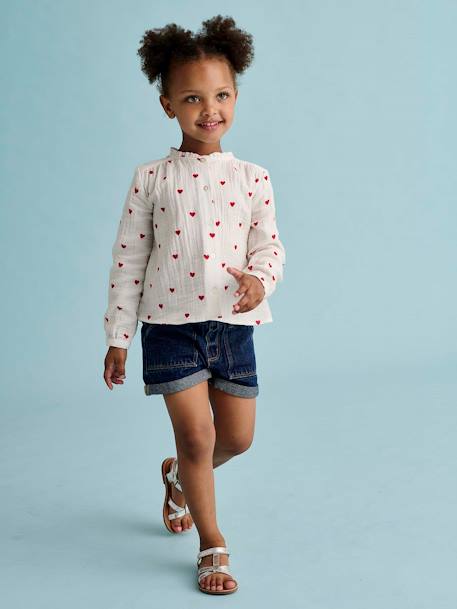 Chemise fille enfant Rose - Blouses & tuniques fille sur
