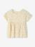 Printed cotton gauze blouse for girls beige+grey blue+vanilla - vertbaudet enfant 