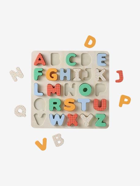Wooden Alphabet Puzzle Board - FSC® Certified Wood red - vertbaudet enfant 