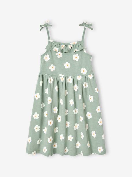 Lot de 2 robes fille à bretelles marine+vert sauge - vertbaudet enfant 