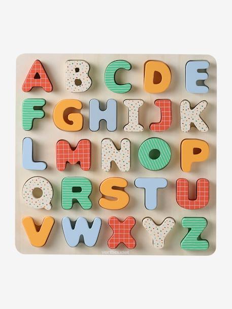 Wooden Alphabet Puzzle Board - FSC® Certified Wood red - vertbaudet enfant 