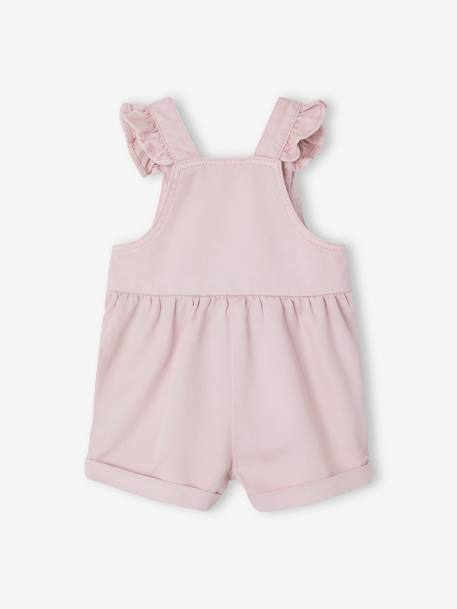 Short cotton and lyocell dungarees for babies lilac - vertbaudet enfant 