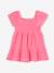 Smocked Dress in Cotton Gauze for Babies rosy apricot+sweet pink - vertbaudet enfant 
