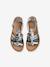 Leather Gladiator-Style Multi-Strap Sandals for Children silver - vertbaudet enfant 