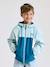 Blouson garçon coupe-vent colorblock bleu moyen+kaki+vert d'eau - vertbaudet enfant 