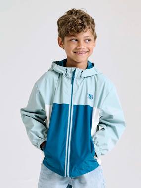Boys-Coats & Jackets-Windcheaters & Raincoats-Colourblock windbreaker jacket for boys 