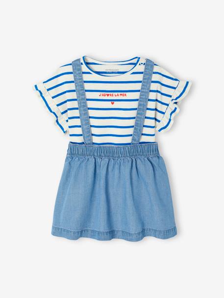 T-Shirt & Dungaree-Skirt Set for Babies double stone - vertbaudet enfant 