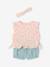 Baby Set: Blouse + Shorts + Headband in Cotton Gauze pale pink - vertbaudet enfant 