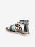 Leather Gladiator Sandals for Children, Designed for Autonomy silver - vertbaudet enfant 
