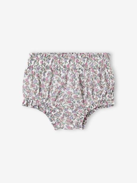 Floral print baby bloomers ecru - vertbaudet enfant 