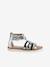 Leather Gladiator-Style Multi-Strap Sandals for Children silver - vertbaudet enfant 