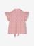 Tie-Front Blouse in Cotton Gauze for Girls vanilla - vertbaudet enfant 